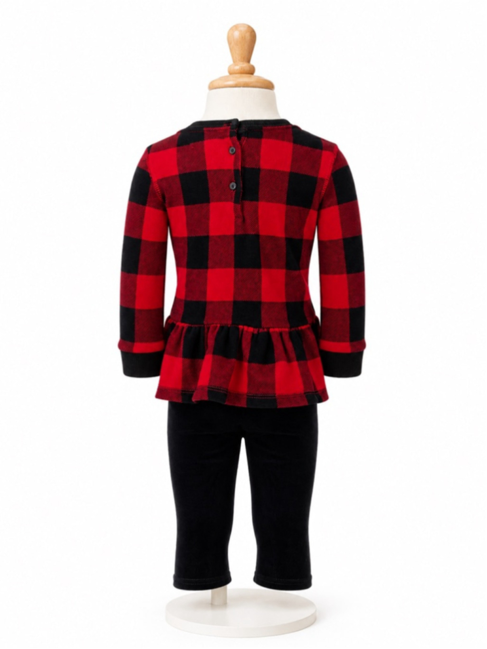 Ralph Lauren Baby Girl Polo Bear Peplum Top & Velour Leggings Set – Size 9M - Picture 4 of 8